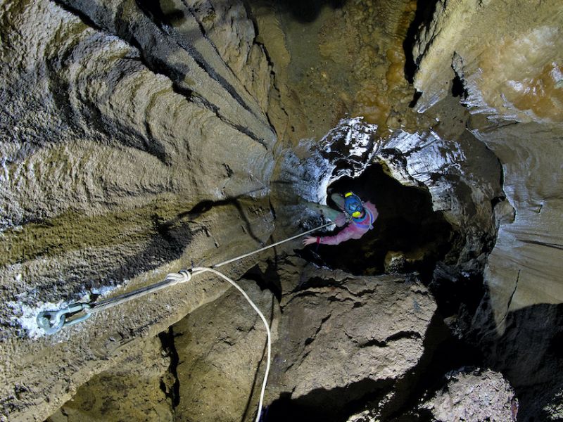Grotta delle Pisoliti. Il 1° Pozzo