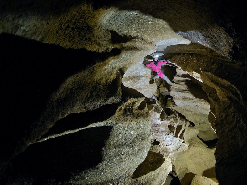 Il canyon nella grotta di S. Calindri